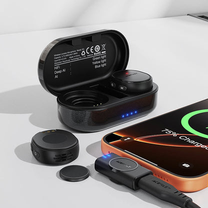 Lavaliera Acefast R3, USB-C, Σετ 2 τεμαχίων, Μαύρη