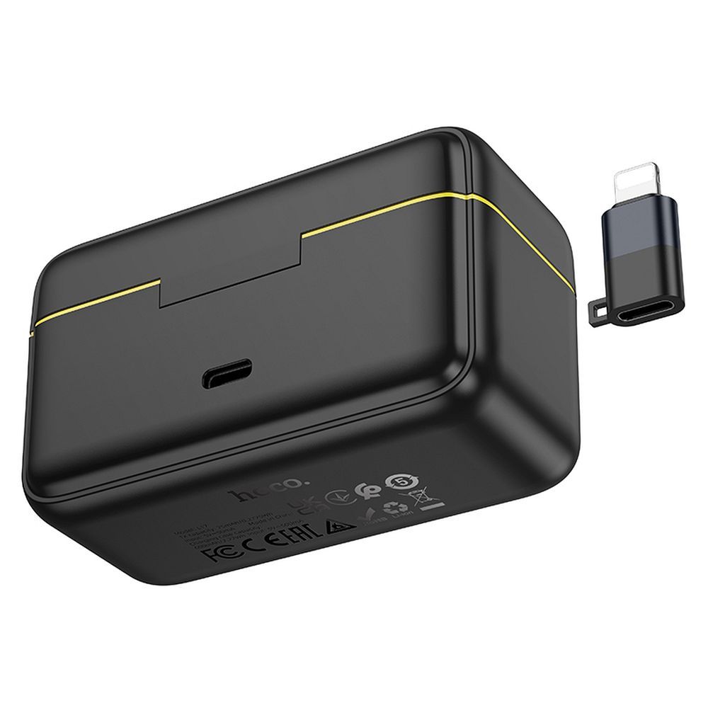 Lavaliera HOCO L17, USB-C / Lightning, Σετ 2 Τεμάχια, Μαύρη