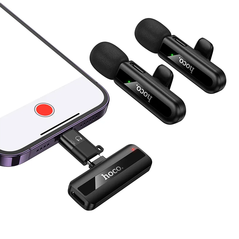 Lavaliera HOCO L20A, USB-C / Lightning, Σετ 2 τεμαχίων, Μαύρη