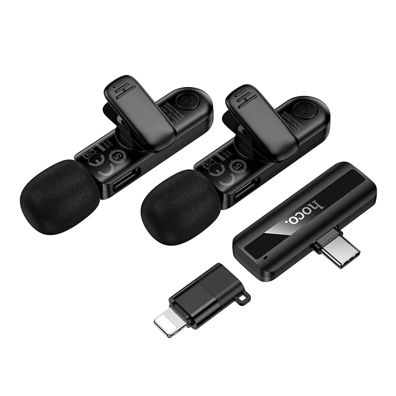 Lavaliera HOCO L20A, USB-C / Lightning, Σετ 2 τεμαχίων, Μαύρη