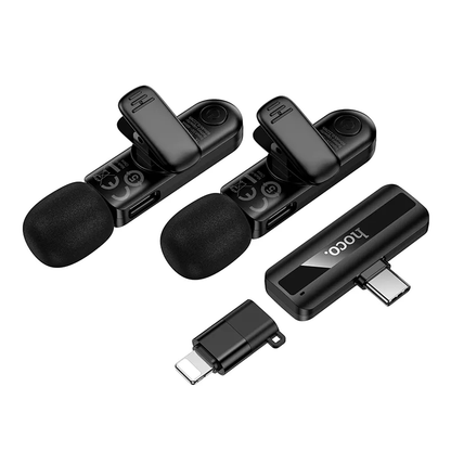 Lavaliera HOCO L20A, USB-C / Lightning, Σετ 2 τεμαχίων, Μαύρη