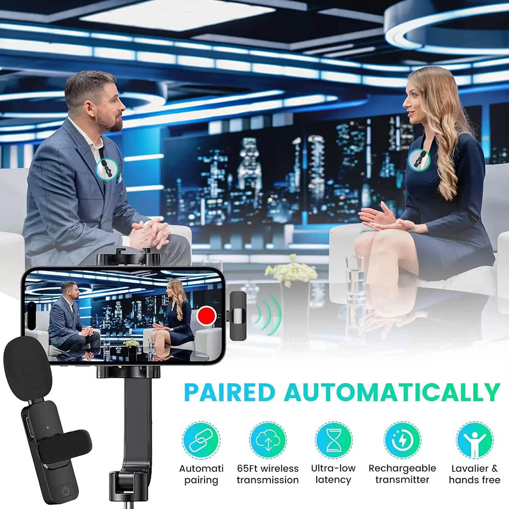 Lavaliera Techsuit LW2, USB-C, Σετ 2 τεμάχια, Μαύρο