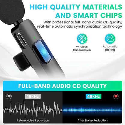 Lavaliera Techsuit LW2, USB-C, Σετ 2 τεμάχια, Μαύρο