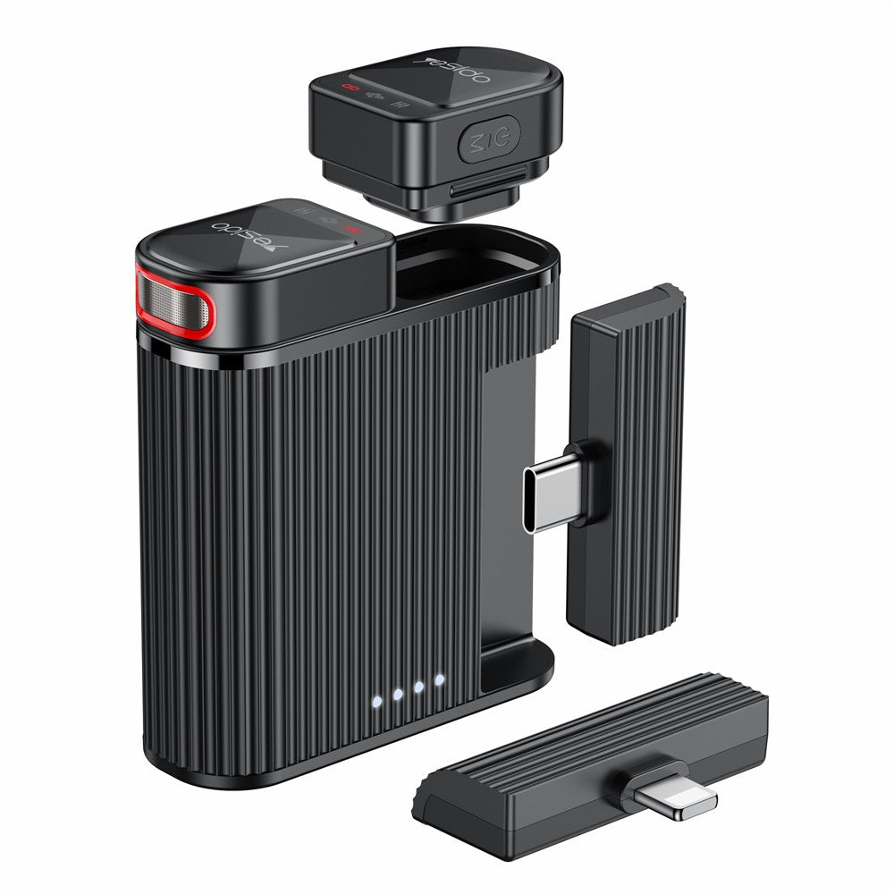 Λαβαλιέρα Yesido KR19, USB-C / Lightning, Σετ 2 τεμαχίων, Μαύρη