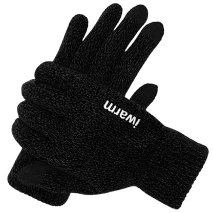 Iwarm ST0005 Tactile Winter Gloves, Size 21cm, Black