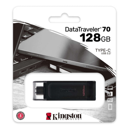 Kingston DT70 USB-C External Memory, 128Gb DT70/128GB