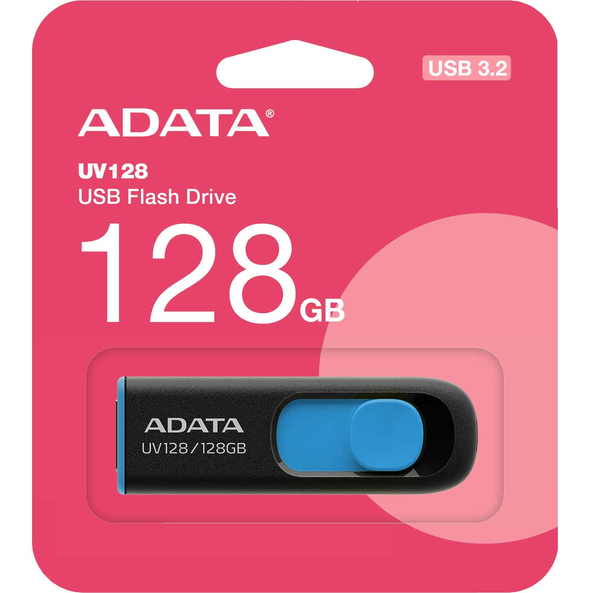 External USB-A 3.2 Memory Adata UV128, 128Gb AUV128-128G-RBE