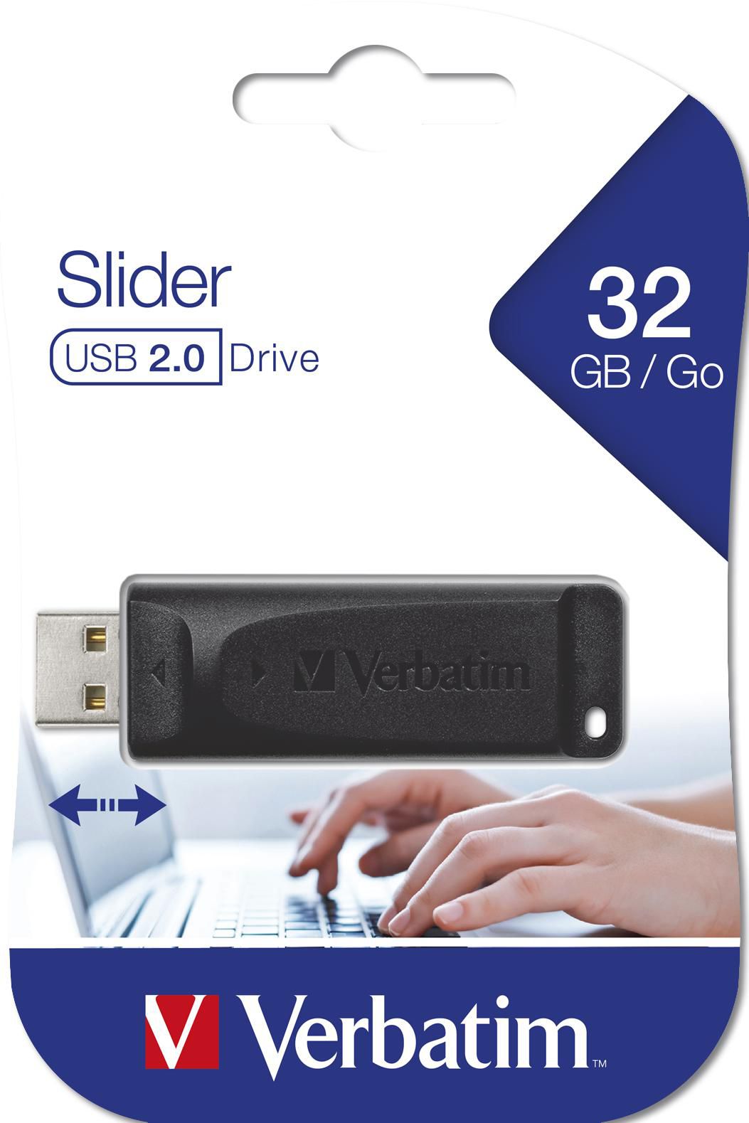 Εξωτερική Μνήμη USB-A Verbatim PenDrive Slider, 32Gb 98697