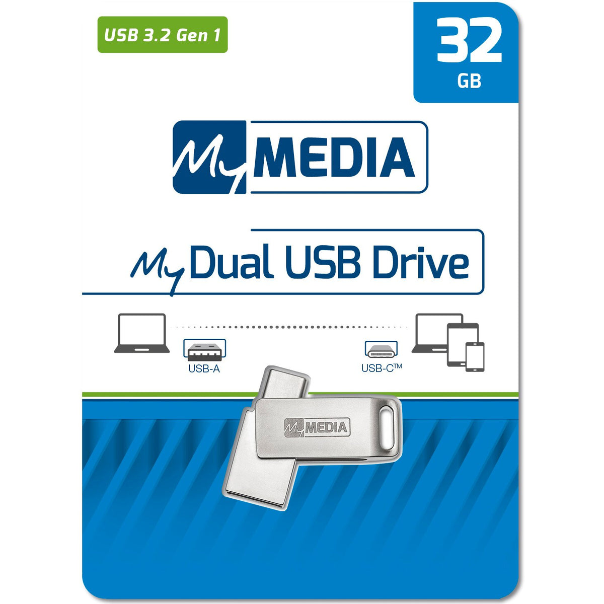 Verbatim MyDual USB-A External Memory, 32GB