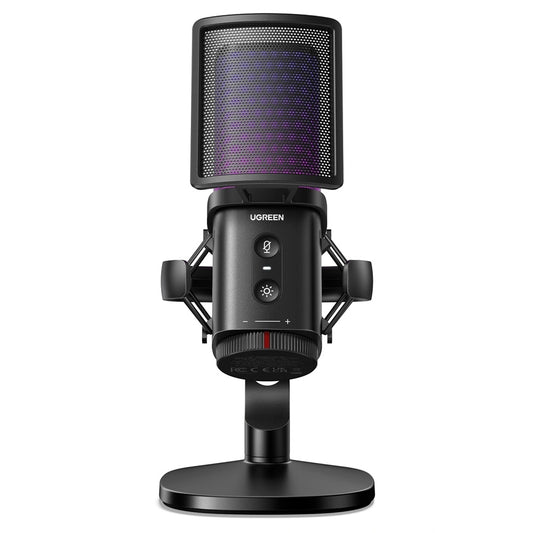 Μικρόφωνο Cardioid UGREEN CM581 (65629), RGB, USB-C, 1.5m, Μαύρο