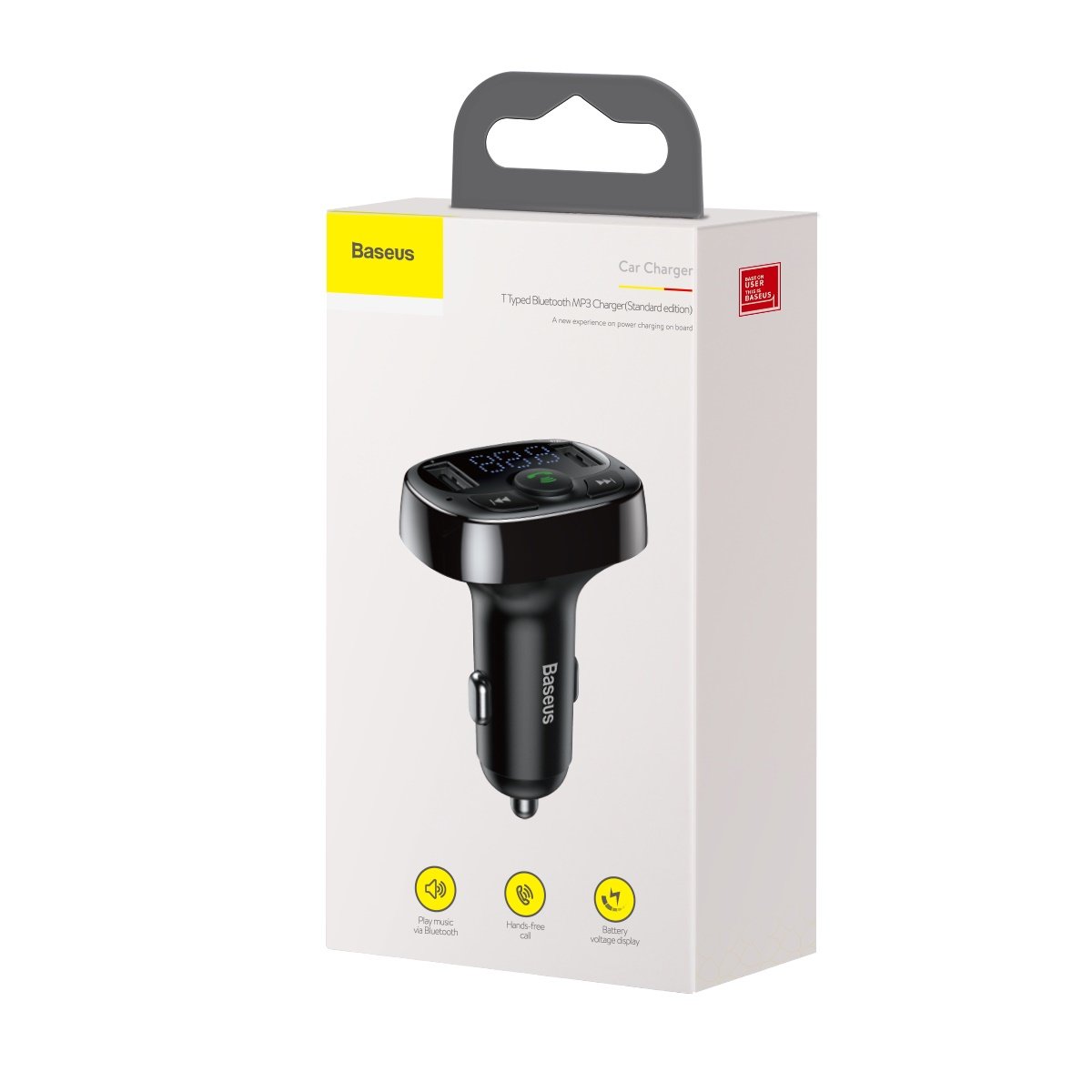Baseus S-09A Bluetooth FM Modulator, 2 x USB-A - 1 x microSD CCMT000001