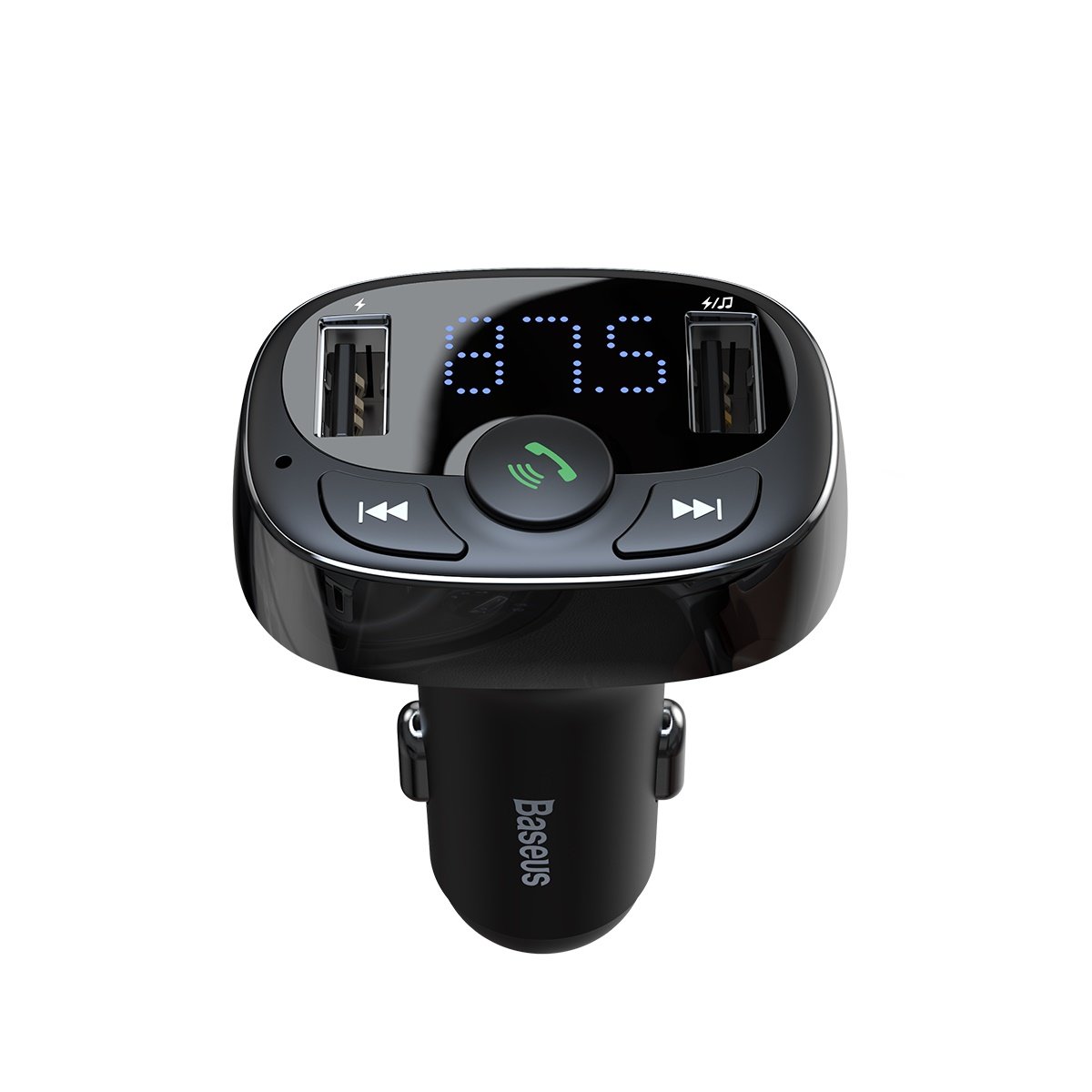 Baseus S-09A Bluetooth FM Modulator, 2 x USB-A - 1 x microSD CCMT000001