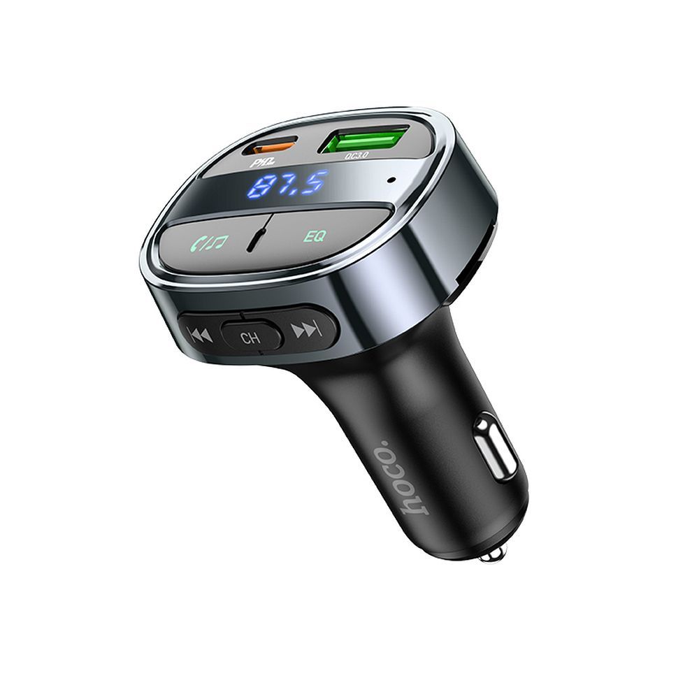 FM Bluetooth Modulator HOCO E70, 1 x USB-A - 1 x USB-C - 1 x microSD
