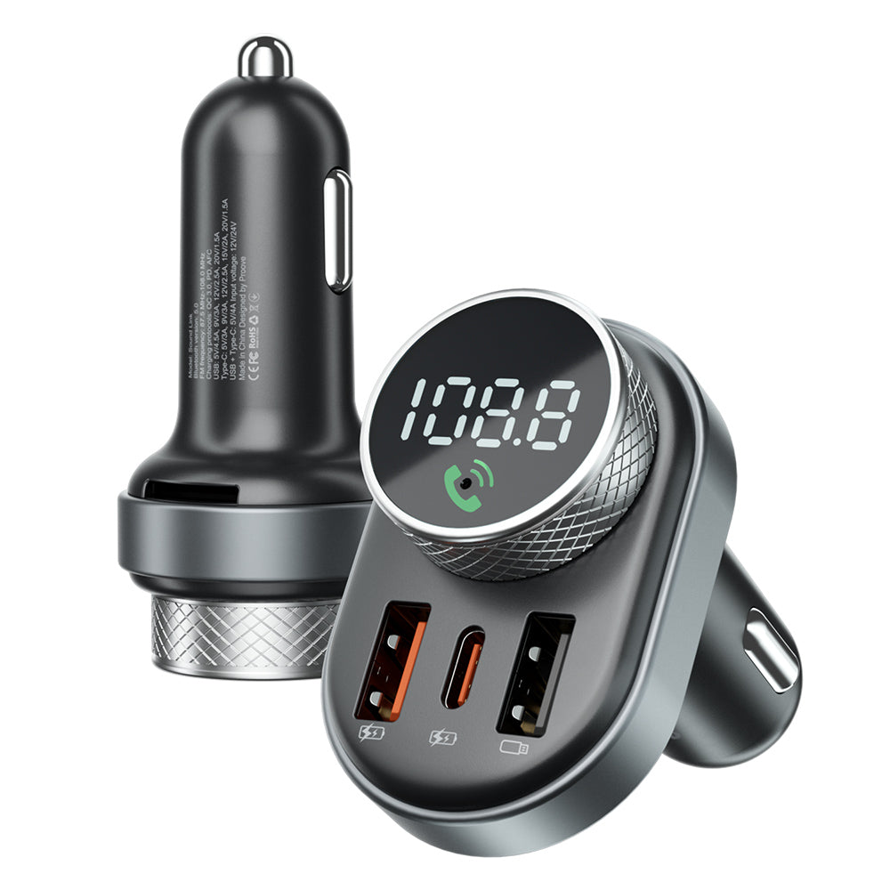 Proove Bluetooth FM Modulator, 2 x USB-A - 1 x USB-C - 1 x microSD FMSL30110001
