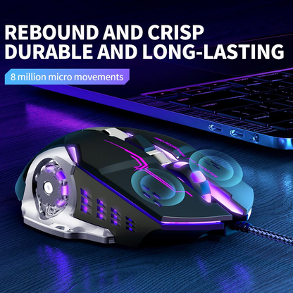 Ποντίκι Gaming Ενσύρματο USB XO Design M10, RGB, 3200DPI, Μαύρο