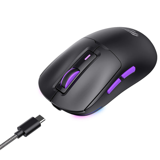 Ασύρματο Gaming Mouse HAVIT MS969WB, RGB, 1000DPI - 16000DPI, BT / Wi-Fi / Ενσύρματο, Μαύρο