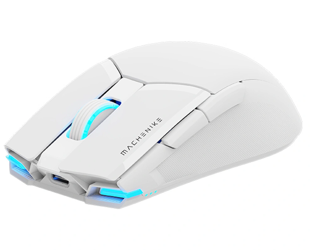 Ασύρματο Gaming Ποντίκι Machenike M7 Pro, 1000DPI - 26000DPI, RGB, Λευκό