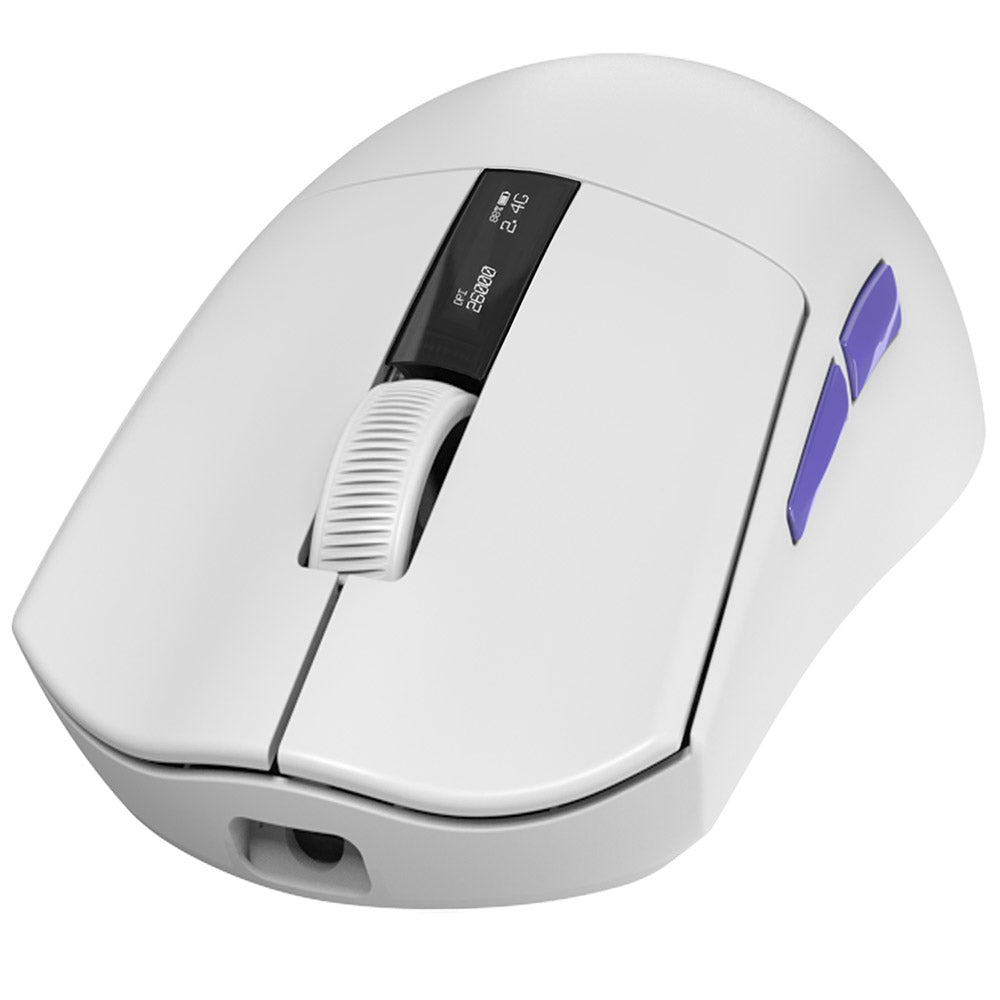 Mouse Gaming Wireless Proove Jester, 800DPI - 26000DPI, Οθόνη OLED, Λευκό WMJS00022002