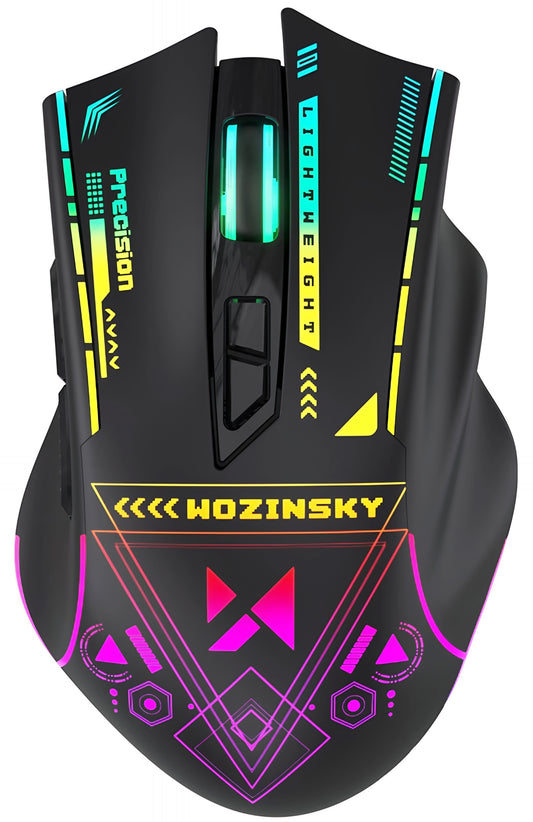 Ασύρματο Gaming Ποντίκι WZK WMGB-3200, RGB, 3200DPI, Μαύρο