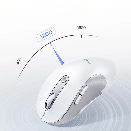 Ασύρματο Ποντίκι Baseus F02, 4000DPI, BT / Wi-Fi, Λευκό B0203202