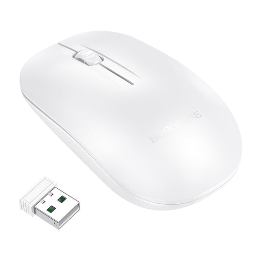 Ασύρματο Ποντίκι Borofone BG14 Planet, 1000DPI, BT / Wi-Fi, Λευκό