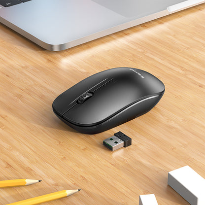 Ασύρματο Ποντίκι Borofone BG14 Planet, 1000DPI, BT / Wi-Fi, Λευκό