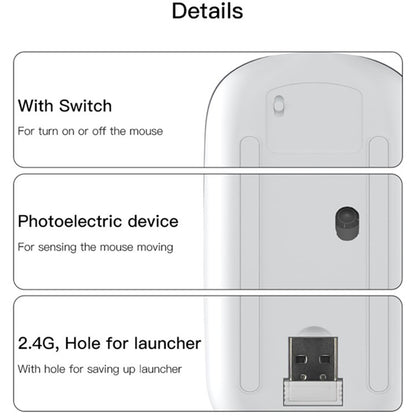 Mouse Wireless Yesido KB15, 800DPI - 1600DPI, Ασημί