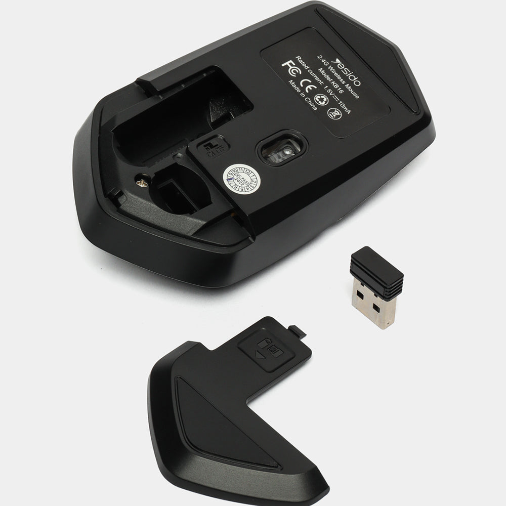 Mouse Wireless Yesido KB16, 1600DPI, Μαύρο