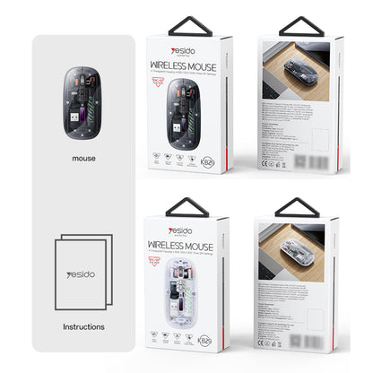Ασύρματο Ποντίκι Yesido KB29, 800DPI - 1600DPI, BT / Wi-Fi, Λευκό