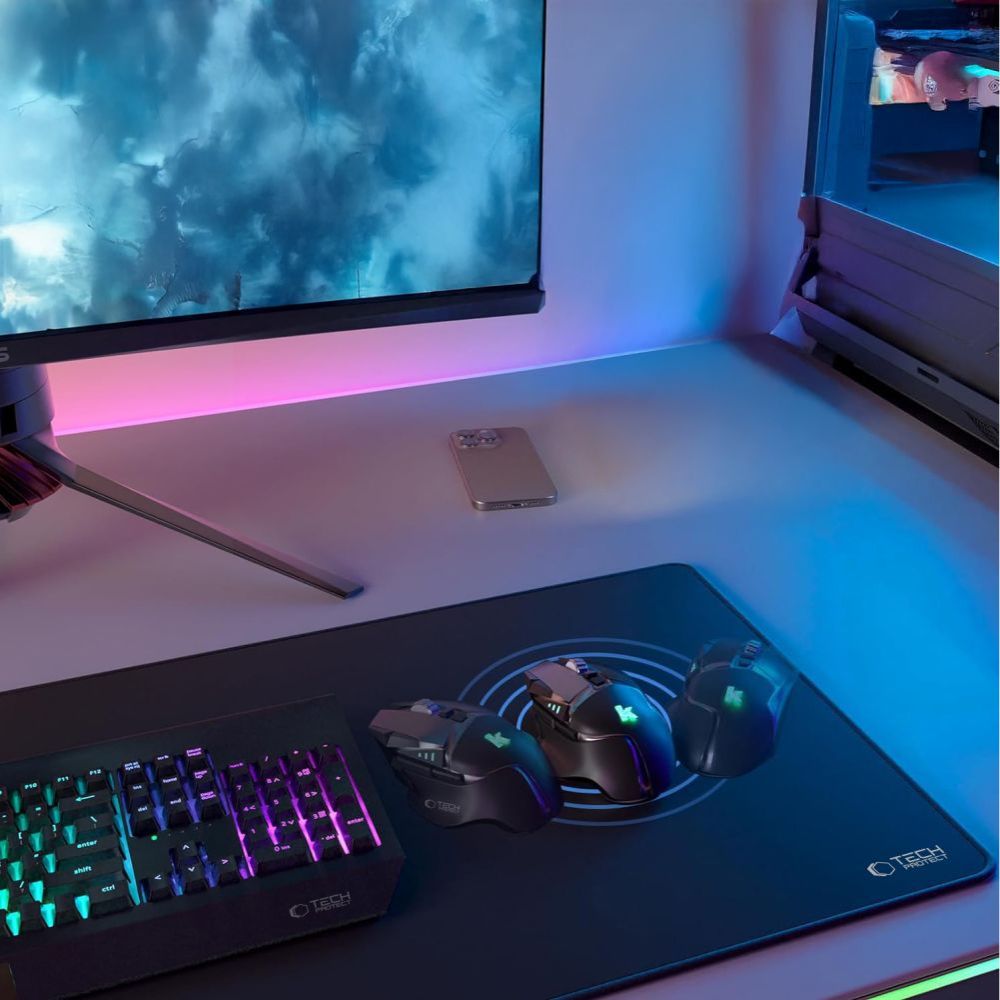 MousePad Tech-Protect A100, 100mm x 500mm, Μαύρο