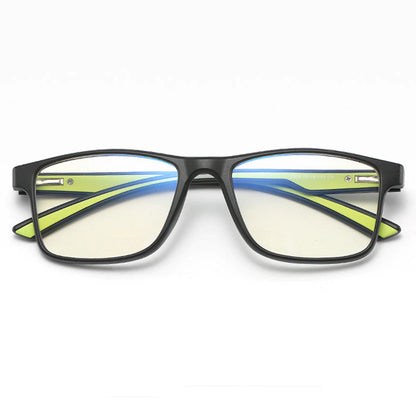 Men's Techsuit F2388 Computer Glasses, Anti-Blue Light, Black Green