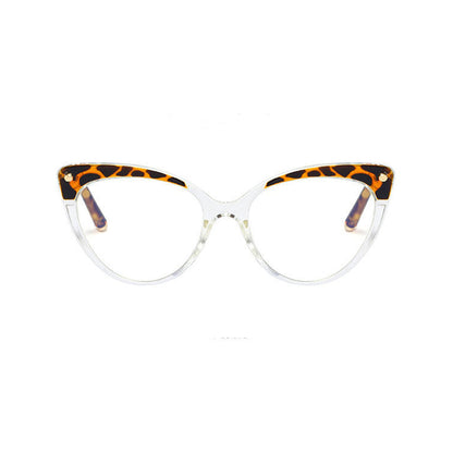 Techsuit Women's Computer Glasses F93308, Anti-Blue Light, Black Gold Transparent