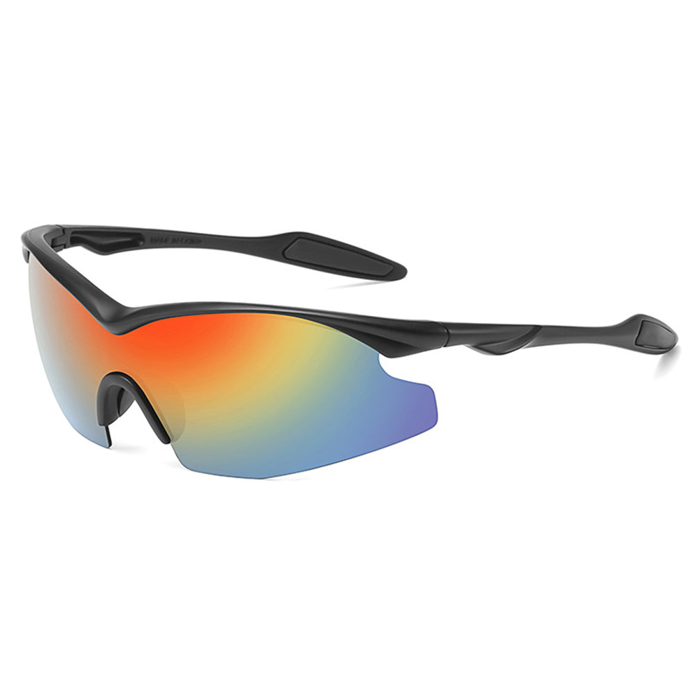 Unisex Cycling Glasses Techsuit 1806, UV Protection, Black Orange Yellow