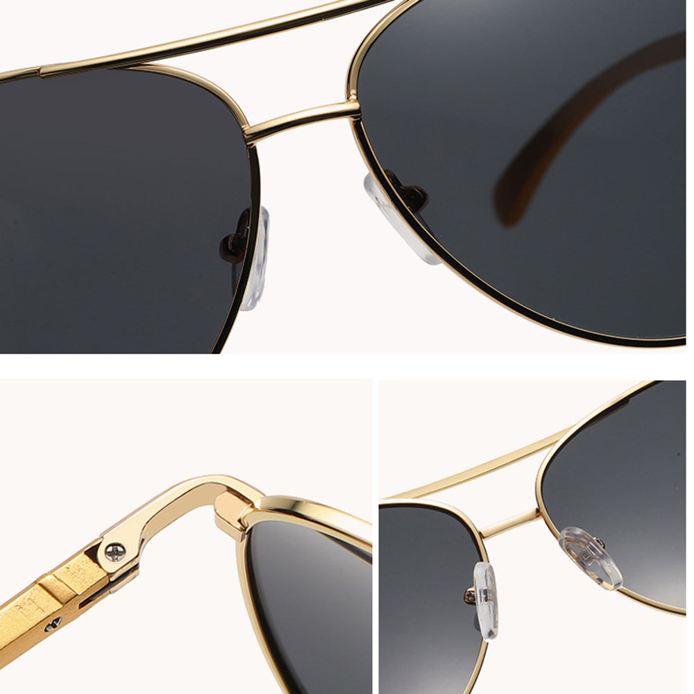 Men's Techsuit 2150 Sunglasses, Polarized, UV Protection, Gold Green