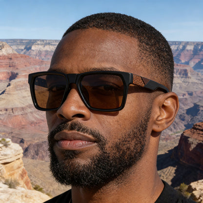 Men's Techsuit 8500 Sunglasses, Polarized, UV Protection, Black Gray