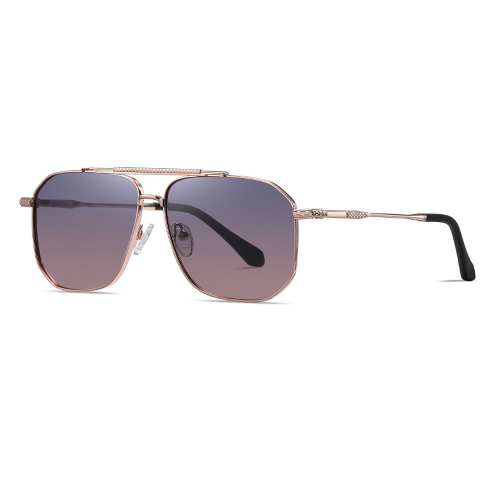 Men's Techsuit 8538 Sunglasses, Polarized, UV Protection, Pink Gold Purple