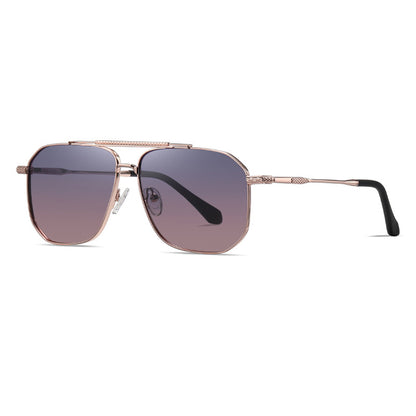 Men's Techsuit 8538 Sunglasses, Polarized, UV Protection, Pink Gold Purple