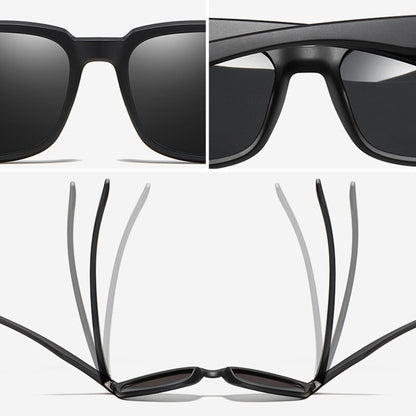 Men's Techsuit TR90 Sunglasses (MM101), Polarized, UV Protection, Matte Black Gray