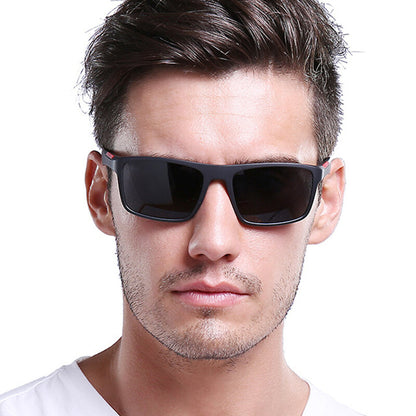 Men's Techsuit TR90 Sunglasses (MM101), Polarized, UV Protection, Matte Black Gray