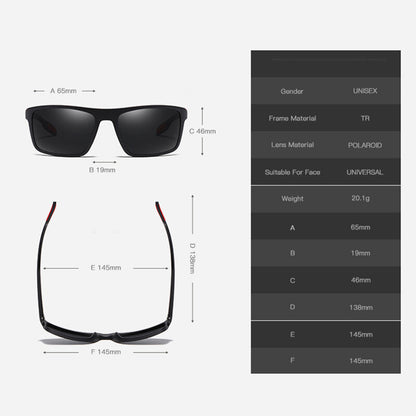 Men's Techsuit TR90 Sunglasses (MM101), Polarized, UV Protection, Matte Black Gray
