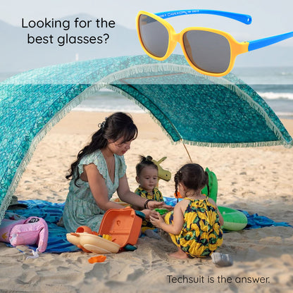 Techsuit Baby Sunglasses 8192-C12, Polarized, Blue Yellow
