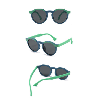 Techsuit 601 Kids' Sunglasses, Polarized, UV Protection, Green Blue