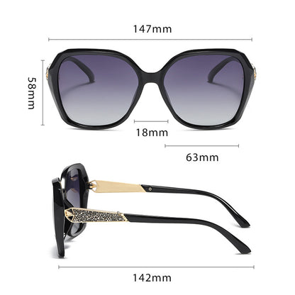 Techsuit 5599 Women's Sunglasses, Polarized, UV Protection, Black Gray