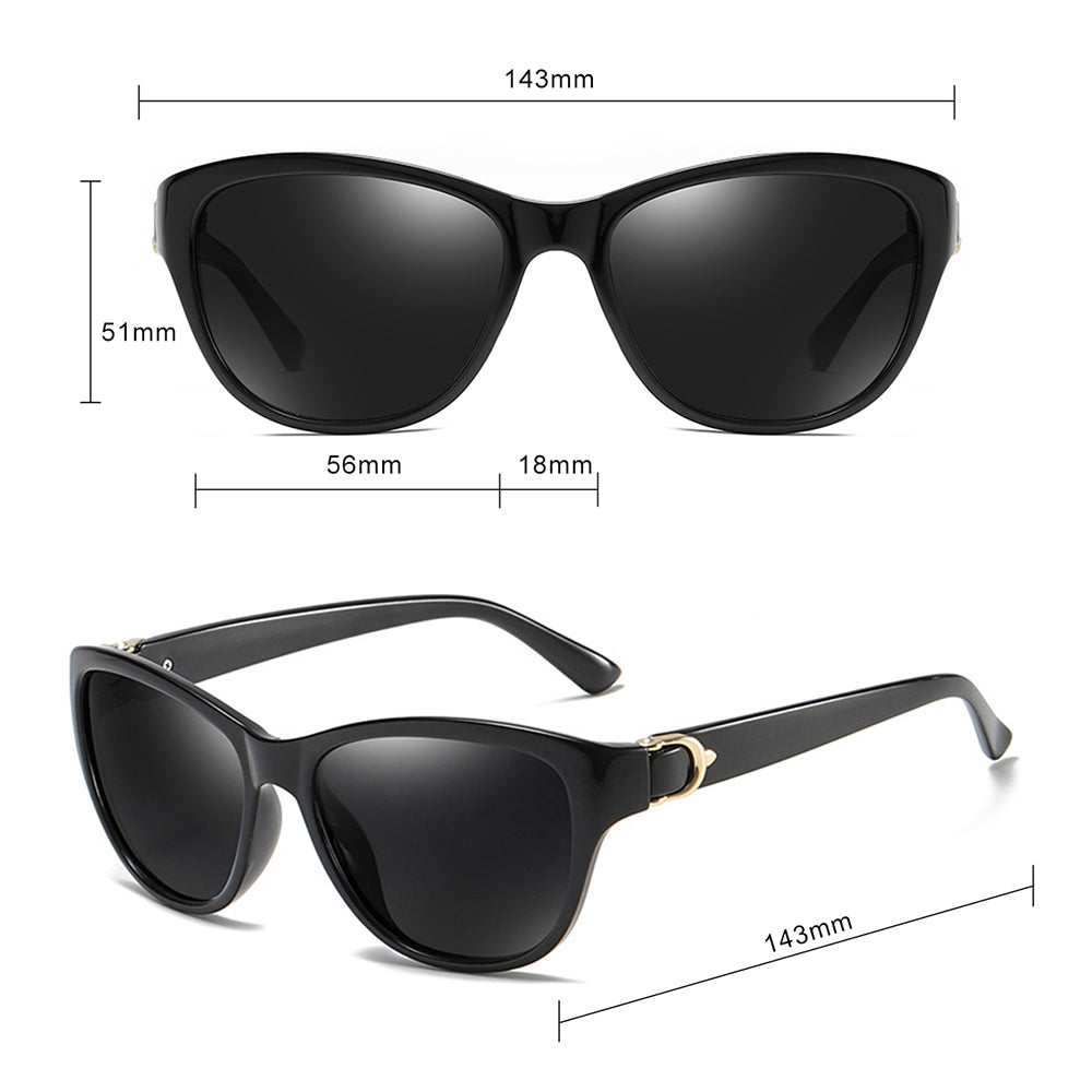 Techsuit A572 Women's Sunglasses, Polarized, UV Protection, Black Pink