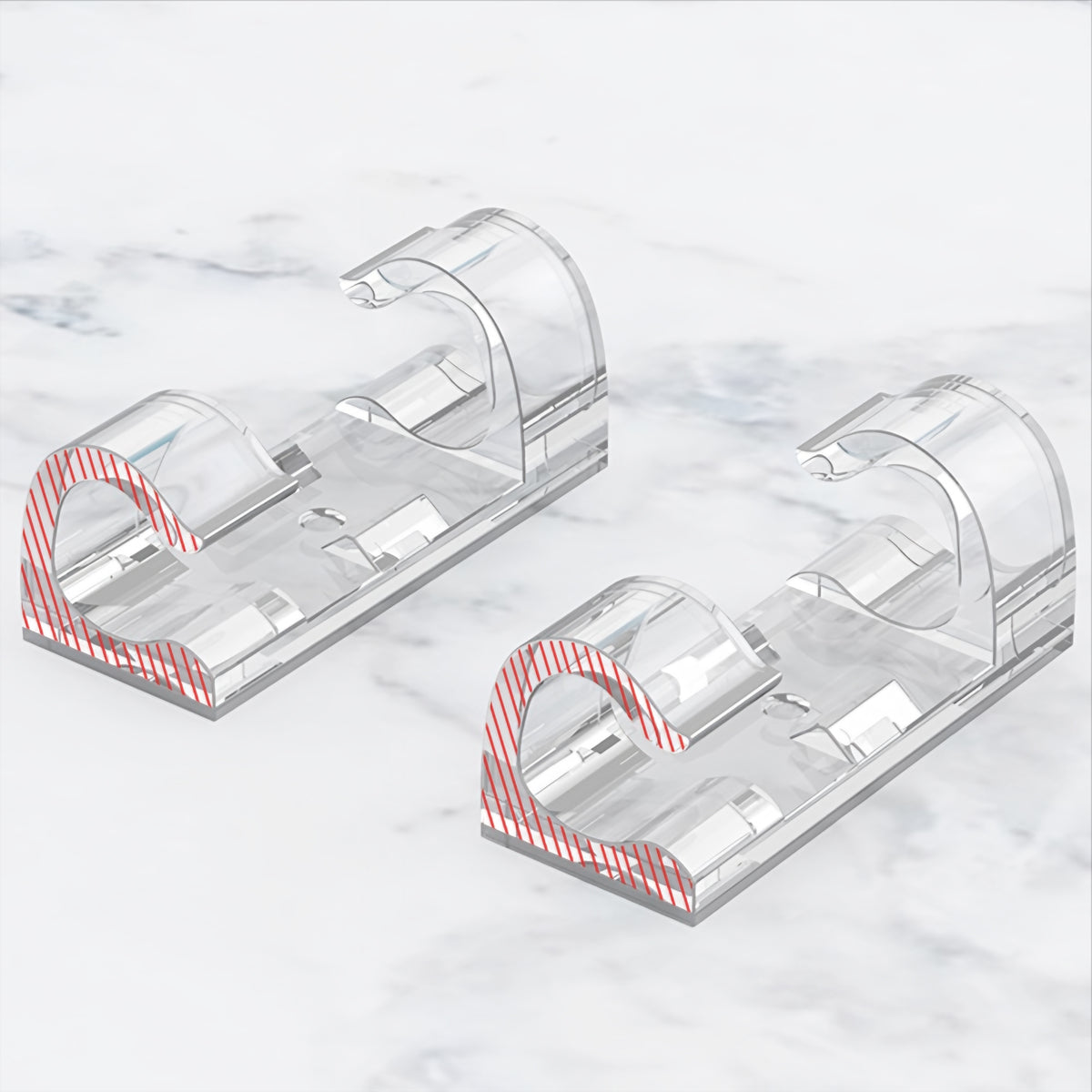 CableCreation CT1001 Cable Organizer, Set of 50, Transparent
