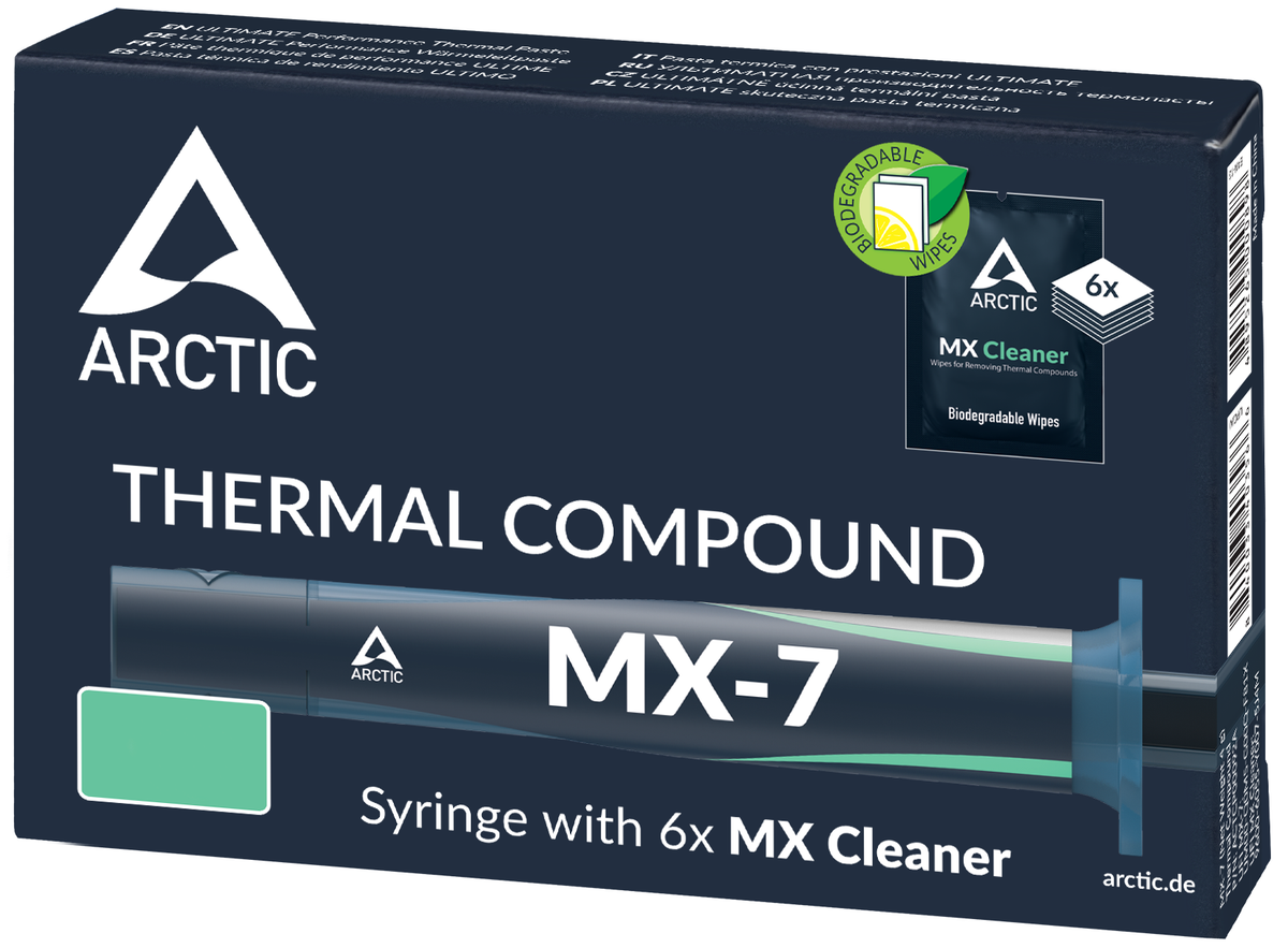 Θερμοαγώγιμη Πάστα ARCTIC MX-7 + Μαντηλάκια MX Cleaner, Τύπος Σύριγγας, 4g ACTCP00092A
