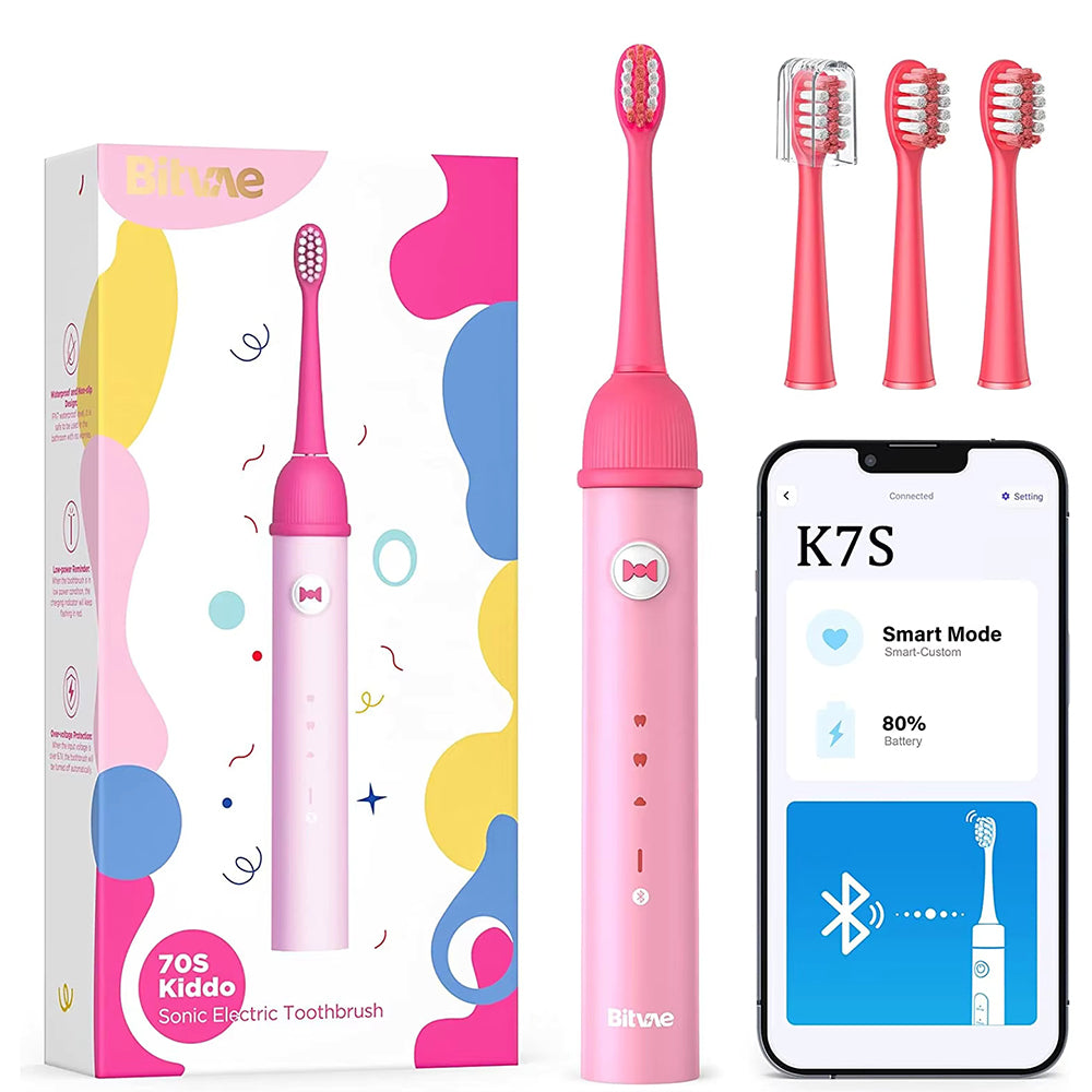 Ηλεκτρική Οδοντόβουρτσα Bitvae BVK7S Kids, Ροζ