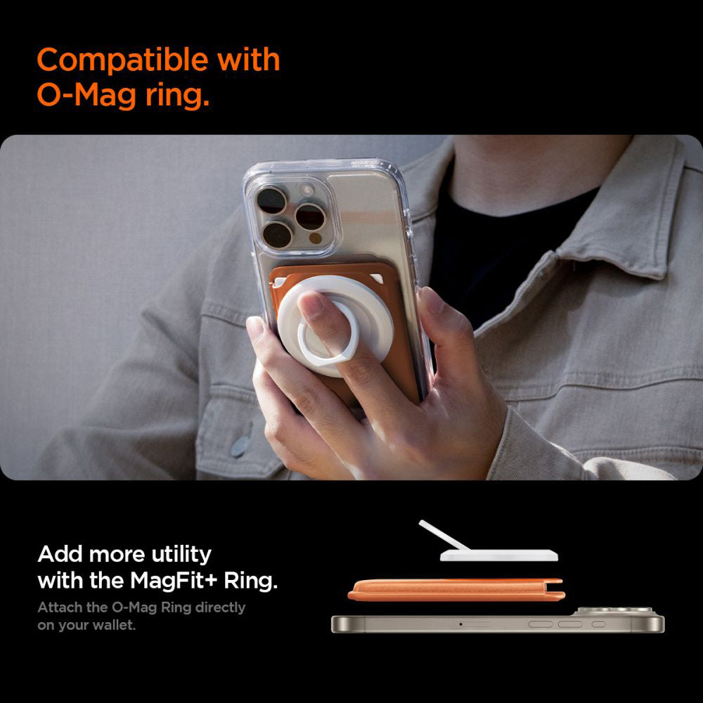 MagSafe Wallet, Spigen, Valentinus MagFit+ 3 Cards, Orange AFA11340