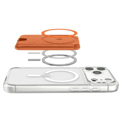 MagSafe Wallet, Spigen, Valentinus MagFit+ 3 Cards, Orange AFA11340