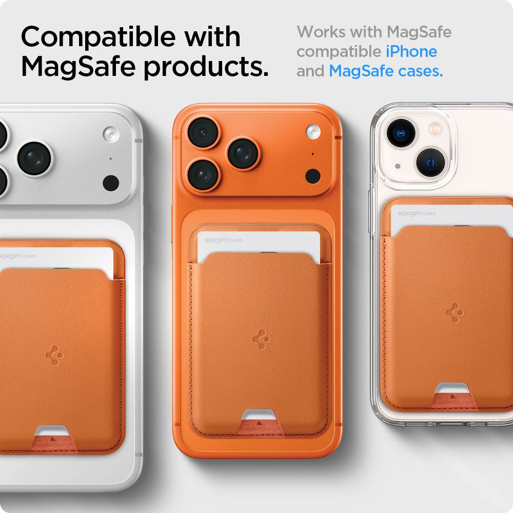 Πορτοφόλι MagSafe, Spigen, Valentinus MagFit, Πορτοκαλί AFA11339